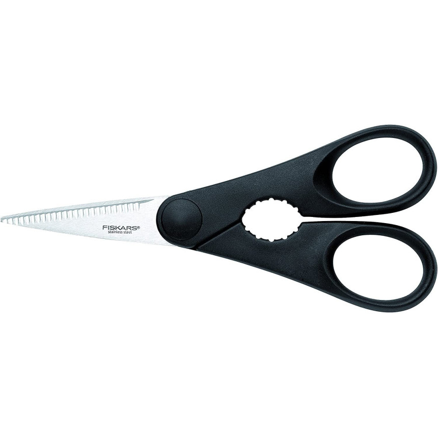 Ножницы кухонные Fiskars Essential с открывашкой для бутылок (1023820)