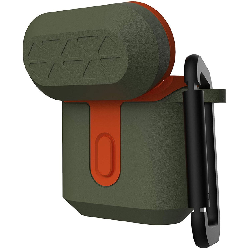 Чехол UAG для Airpods Standard Issue Hard Olive/Orange (10242F117297)