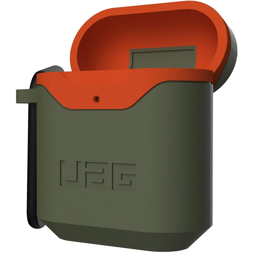 Чехол UAG для Airpods Standard Issue Hard Olive/Orange (10242F117297)