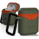 Чехол UAG для Airpods Standard Issue Hard Olive/Orange (10242F117297)