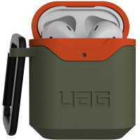 Чехол UAG для Airpods Standard Issue Hard Olive/Orange (10242F117297)