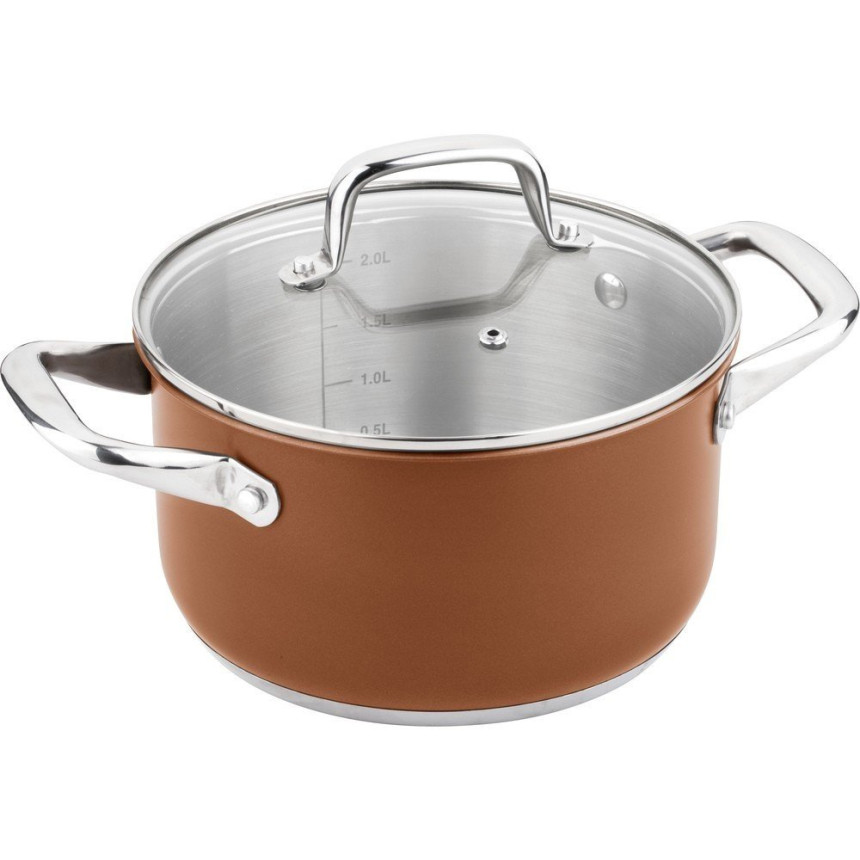 Кастрюля Lamart LT1039 JOLI, 18см, объём 2,7л коричневая