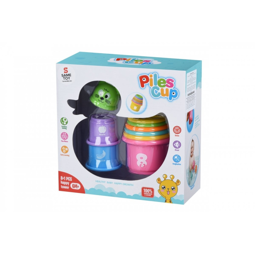 Набор для игры с песком Same Toy Piles cup 9 ед (618-8Ut)