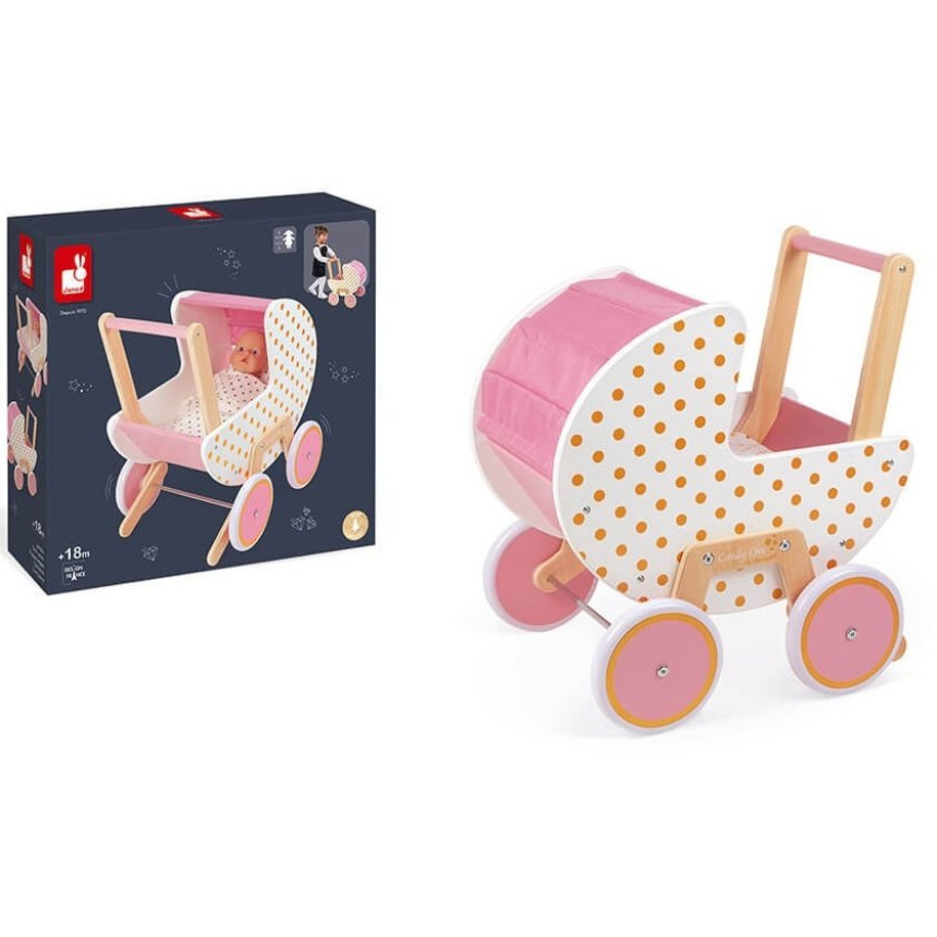 Коляска Janod Candy Chic для кукол J05886