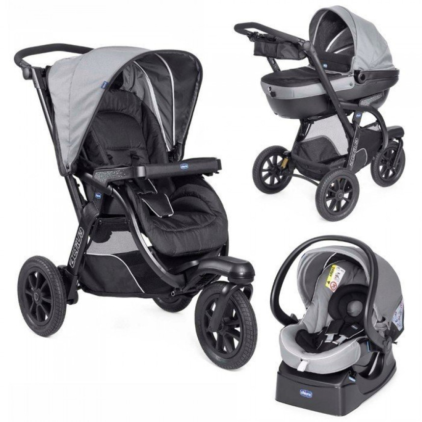 Универсальная коляска 3в1 Chicco Trio Activ3 Dark Gray (79270.40)